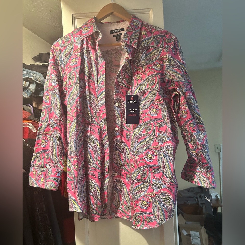 Chaps Pink Paisley Shirt